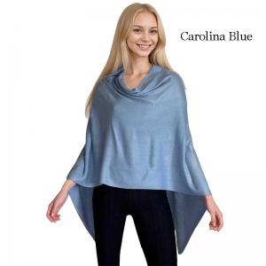 Wholesale 8672 - Cashmere Feel Ponchos  Carolina Blue - One Size Fits Most