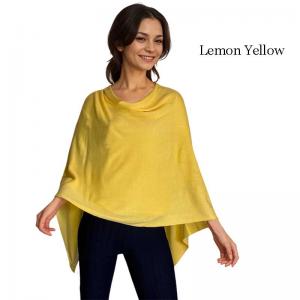 Wholesale 8672 - Cashmere Feel Ponchos  Lemon Yellow - One Size Fits Most