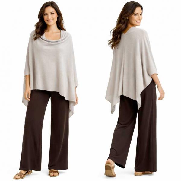 wholesale 8672 - Cashmere Feel Ponchos  Light Tan  - One Size Fits Most