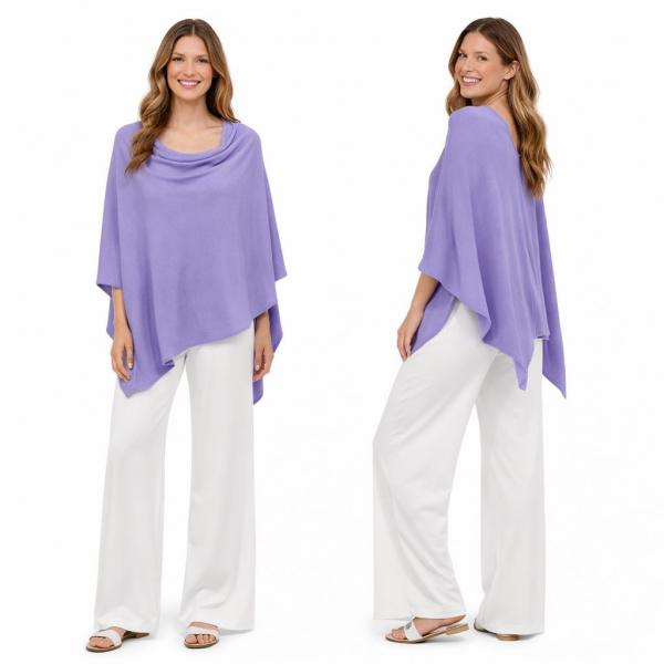 wholesale 8672 - Cashmere Feel Ponchos  Violet - One Size Fits Most