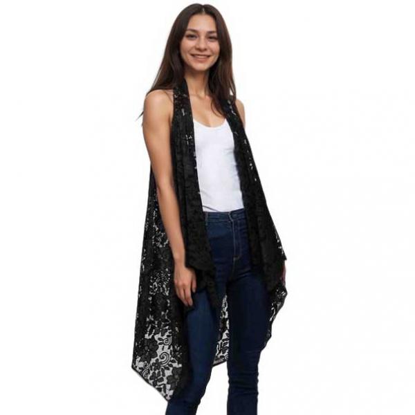 wholesale 3106 - Lace Vests - 9101/9121 9121 - Black<br>
Lace Vest - 