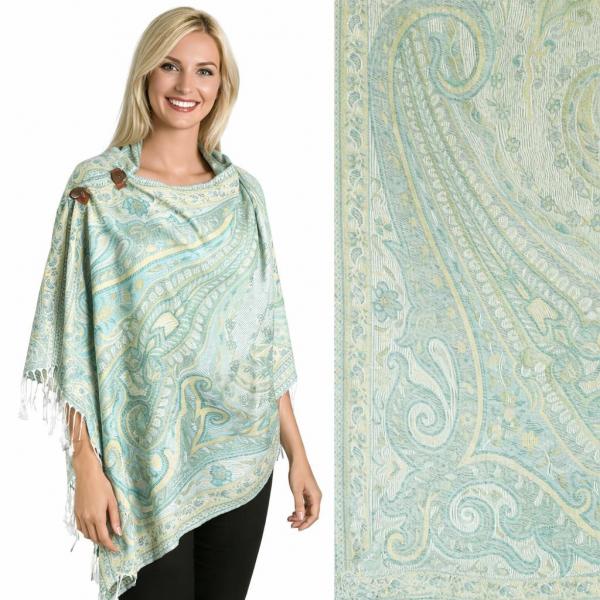 wholesale 3109 - Pashmina Print Button Shawls  AR03 - Arrow Paisley  - 