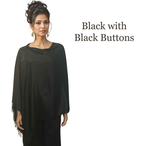 wholesale 3109 - Pashmina Style Button Shawls Solid Black<br>
Pashmina Style Button Shawl - 