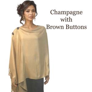 3109 - Pashmina Style Button Shawls Solid Champagne<br>
Pashmina Style Button Shawl - 