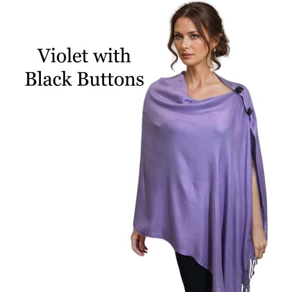 wholesale 3109 - Pashmina Style Button Shawls Solid Violet<br>
Pashmina Style Button Shawl - 