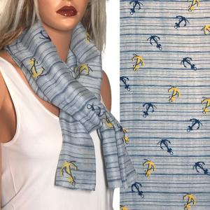 Wholesale  9897 - Blue <br>
Anchor and Stripe Oblong  - 
