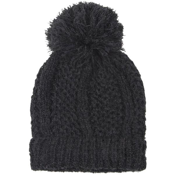 wholesale 3114 - Winter Knit Hats 9518 Knit Beanie Pom Pom - Black - 