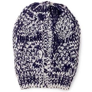 3114 - Winter Knit Hats 8863 Knit Beanie Two Tone - Navy - One Size Fits Most