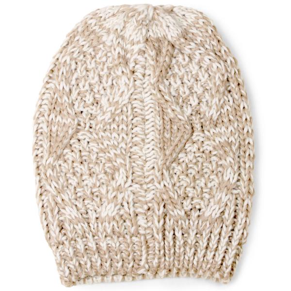 wholesale 3114 - Winter Knit Hats 8863 Knit Beanie Two Tone - Taupe - 