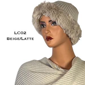 3114 - Winter Knit Hats LC02 - Beige/Latte - 