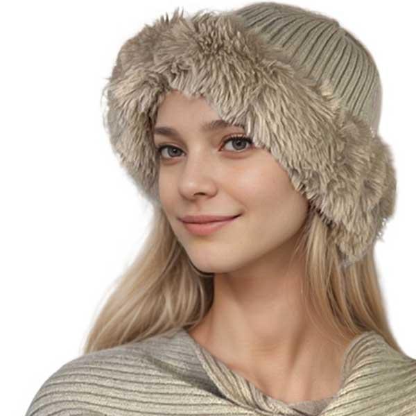 wholesale 3114 - Winter Knit Hats LC02 - Beige/Latte - One Size Fits Most