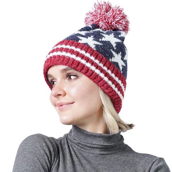 wholesale 3114 - Winter Knit Hats 10288 - USA<BR>
Winter Knit Hat - One Size Fits Most