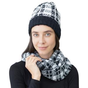 3114 - Winter Knit Hats 1017 - Black/White
Chenille Hat and Infinity Set - 