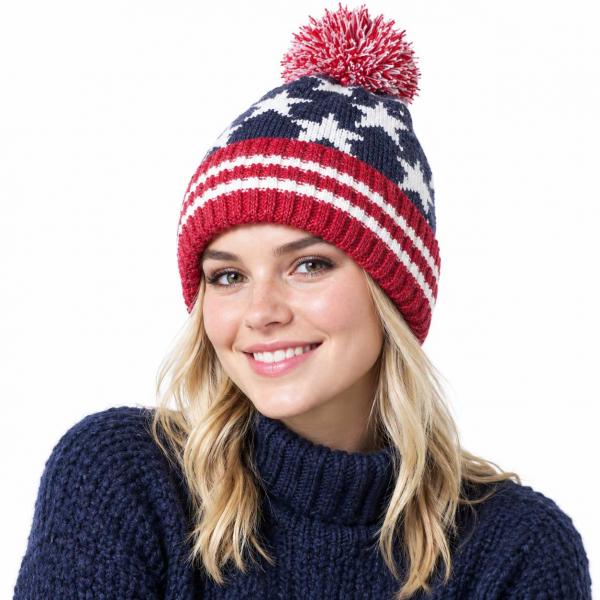 wholesale 3114 - Winter Hats 10288 - USA<BR>
Winter Knit Hat - One Size Fits Most