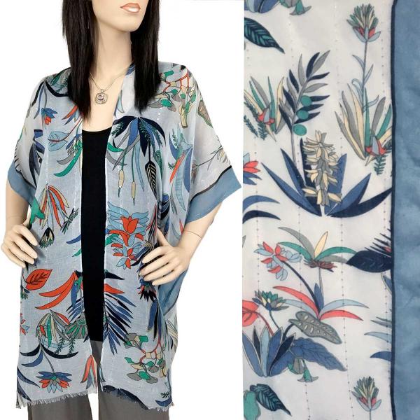 9151 - Sequined Kimono Blue Border - 