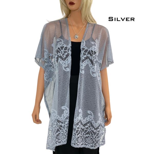 wholesale 9251 - Lace Design Kimono Silver Kimono - Lace Design 9251 - 