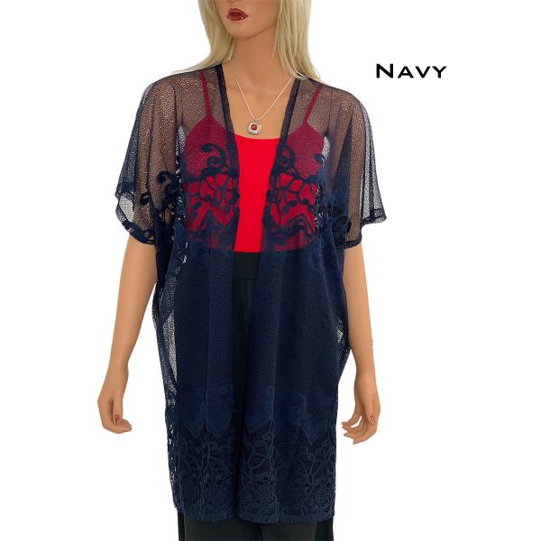 wholesale 9251 - Lace Design Kimono Navy Kimono - Lace Design 9251 - 