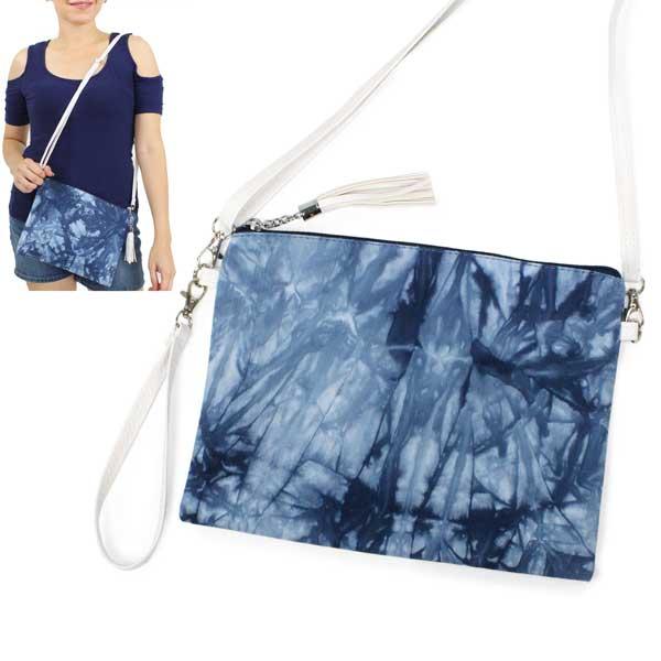 wholesale 3315 - Crossbody Bags & Small Purses  10176 - Indigo
Tie Dye Cross Body Clutch - 
