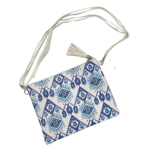 wholesale 3315 - Crossbody Bags & Small Purses  9305 - Ikat Blue
Tie Dye Cross Body Clutch - 