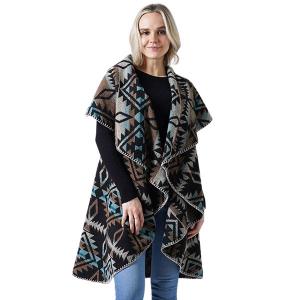 3161 - Western Pattern Round Vests and Bags 10290 - Black Multi<br>
Western Pattern Round Vest - 