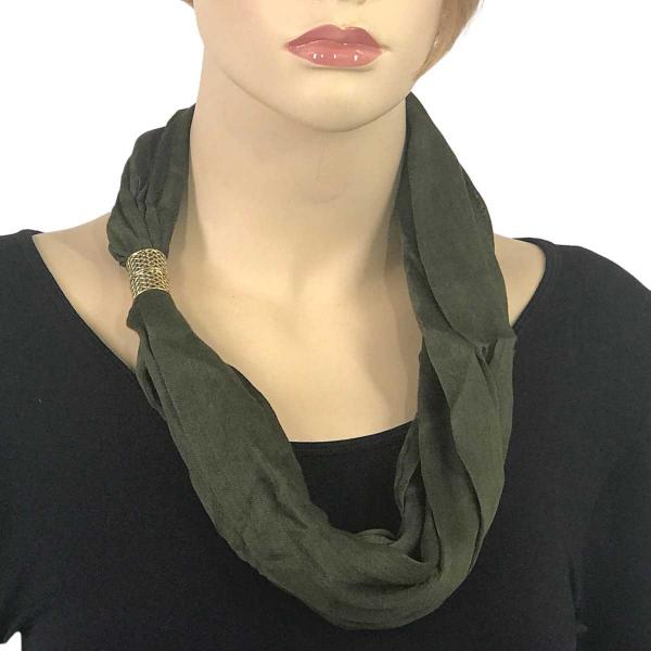 3171 - Magnetic Clasp Scarves (Cotton/Silk) 100  #05 Chive - 