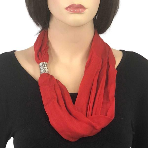 3171 - Magnetic Clasp Scarves (Cotton/Silk) 100  #10 Flame Scarlet - 