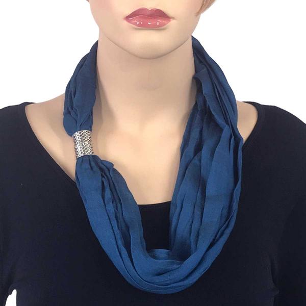 wholesale 3171 - Magnetic Clasp Scarves (Cotton/Silk) 100  #09 Classic Blue - 
