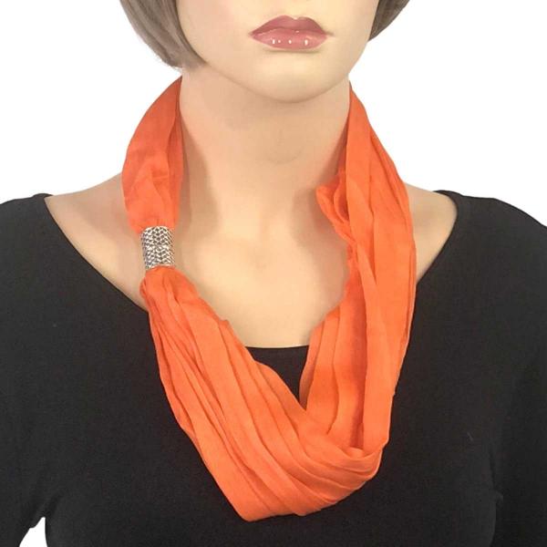 wholesale 3171 - Magnetic Clasp Scarves (Cotton/Silk) 100  #12 Orange Peel - 