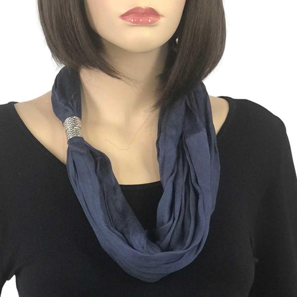 wholesale 3171 - Magnetic Clasp Scarves (Cotton/Silk) 100  #15 Navy Blazer - 