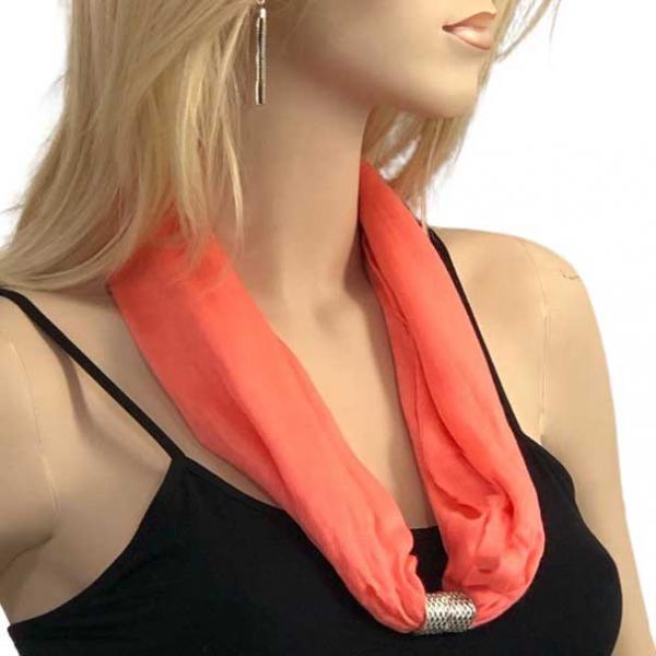 3171 - Magnetic Clasp Scarves (Cotton/Silk) 100  #20 Coral Pink - 