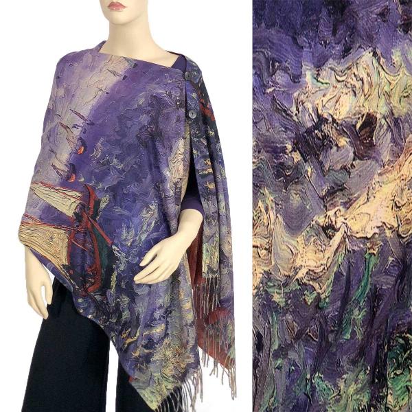 wholesale 3180 - Sueded Art Design Button Shawls/Ponchos  #03 SUEDE CLOTH Art Design Shawl with Wooden Buttons  - 