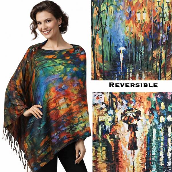 wholesale 3180 - Sueded Microfiber Art Design Button Shawls  Reversible #R-11 Suede Cloth<br>
Black Wooden Buttons 
 - 