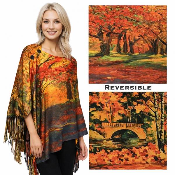 wholesale 3180 - Sueded Microfiber Art Design Button Shawls  Reversible #R-12 Suede Cloth<br>
Brown Wooden Buttons   - 