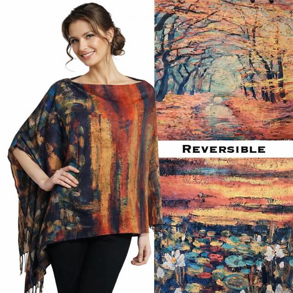 wholesale 3180 - Sueded Microfiber Art Design Button Shawls  Reversible #R-14 Suede Cloth<br>
Brown Wooden Buttons  - 