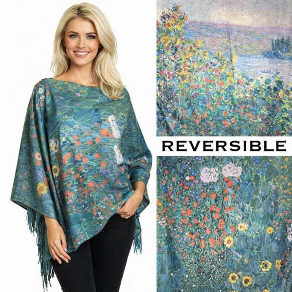 wholesale 3180 - Sueded Microfiber Art Design Button Shawls  Reversible #R-26 Suede Cloth<br>
Brown Wooden Buttons 
 - 
