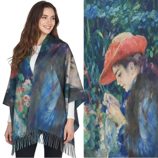 Wholesale 3196 - Sueded Microfiber Art Design Shawls #08 Print - 72