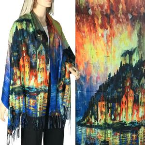 3196 - Sueded Art Design Shawls (Without Buttons) 3196 - #06<br>
Art Design Scarf/Shawl  - 