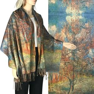 3196 - Sueded Art Design Shawls (Without Buttons) 3196 - #07<br>
Art Design Scarf/Shawl  - 