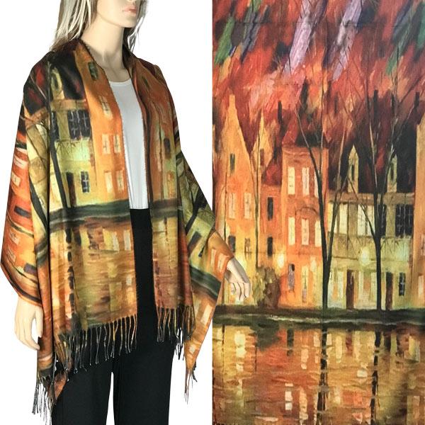 wholesale 3196 - Sueded Art Design Shawls (Without Buttons) 3196 - #09<br> 
Art Design Scarf/Shawl - 