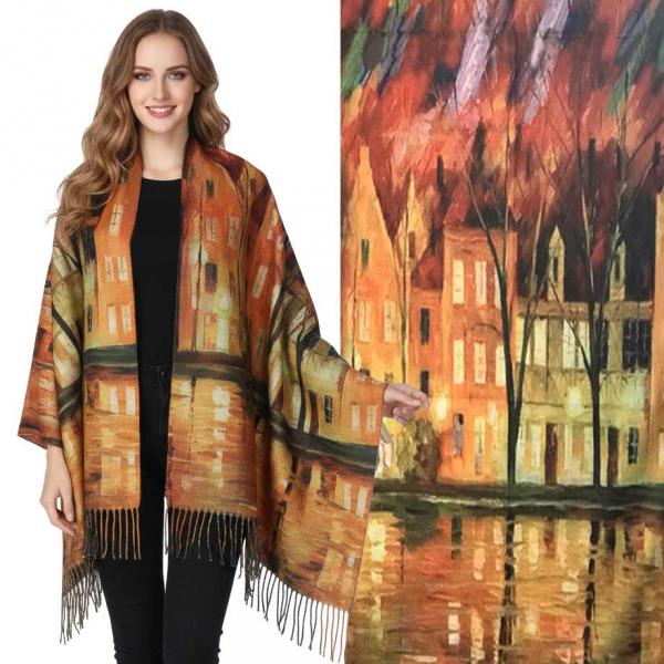 Wholesale 3196 - Sueded Microfiber Art Design Shawls #09 Print - 72