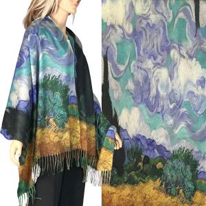 3196 - Sueded Art Design Shawls (Without Buttons) 3196 - #16<br>
Art Design Scarf/Shawl  - 