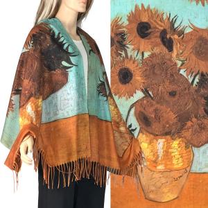3196 - Sueded Art Design Shawls (Without Buttons) 3196 - #15<br>
Art Design Scarf/Shawl  - 