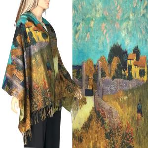 3196 - Sueded Art Design Shawls (Without Buttons) 3196 - #14<br> 
Art Design Scarf/Shawl - 