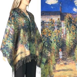 3196 - Sueded Art Design Shawls (Without Buttons) 3196 - #13<br>
Art Design Scarf/Shawl  - 