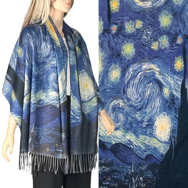 wholesale 3196 - Sueded Art Design Shawls (Without Buttons) 3196 - #11<br>
Art Design Scarf/Shawl  - 