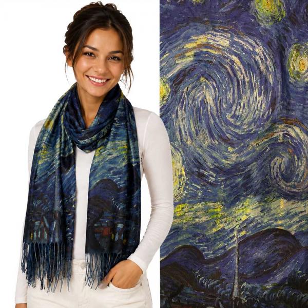 wholesale 3196 - Sueded Microfiber Art Design Scarves #11 Print - 72