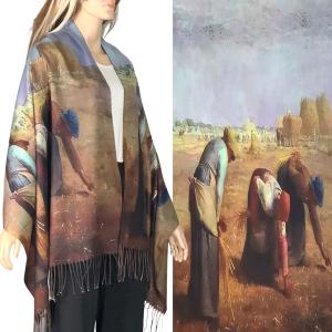 3196 - Sueded Art Design Shawls (Without Buttons) 3196 - #02<br>
Art Design Scarf/Shawl  - 