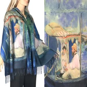 3196 - Sueded Art Design Shawls (Without Buttons) 3196 - #10<br> 
Art Design Scarf/Shawl - 