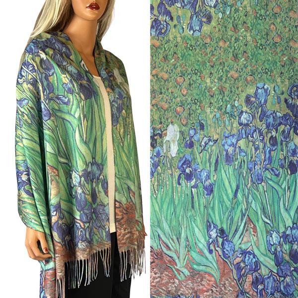 wholesale 3196 - Sueded Art Design Shawls (Without Buttons) 3196 - #19<br>
Art Design Scarf/Shawl  - 