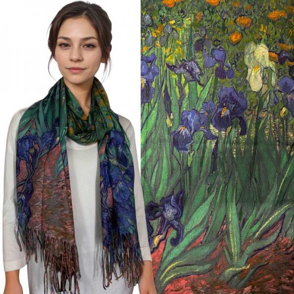 wholesale 3196 - Sueded Microfiber Art Design Shawls #19 Print - 72